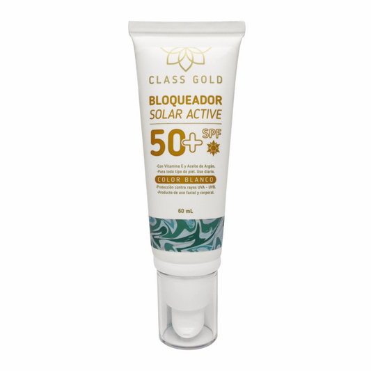 Bloqueador Solar Facial Color Blanco 50 SPF Class Gold 60 ml